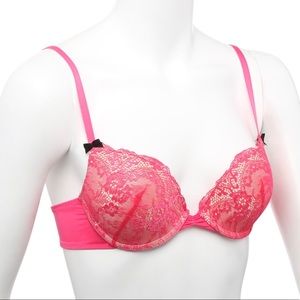 Betsey Johnson Pink Lace Bra
